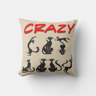 Crazy Cat Lady Throw Pillow