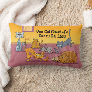 Crazy Cat Lady Throw Pillow