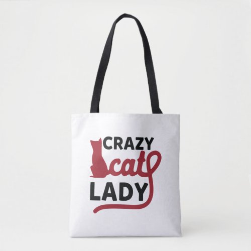 Crazy cat lady  tote bag