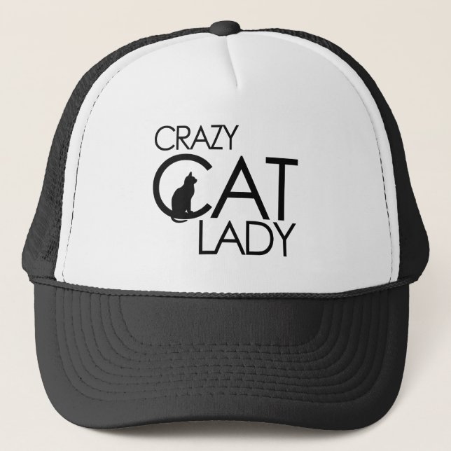 Crazy Cat Lady Trucker Hat (Front)