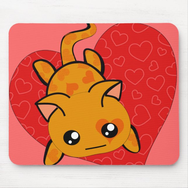 Crazy Cat Lady Ultra Cute Kawaii Anime Kitty Mouse Pad (Front)