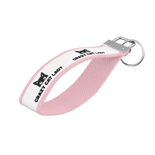 Crazy Cat Lady Wrist Keychain (Angled Up)