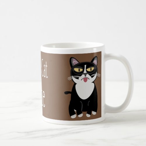 Crazy Cat Latte Funny Kitty Slogan Cartoon Coffee Mug