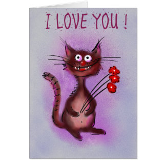 Crazy cat love cards