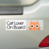Crazy Cat Lover On Board Bumper Sticker (On Car)
