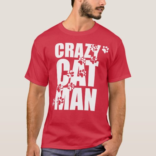 Crazy Cat Man Dark T_Shirt