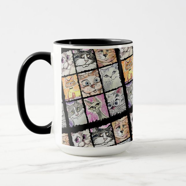 crazy cat mug (Left)
