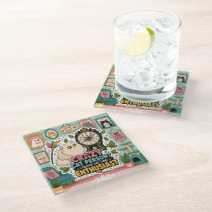 Crazy Cat Person? I Prefer The Term Enthusiast Glass Coaster