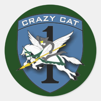 Crazy Cat - RR Vietnam Classic Round Sticker