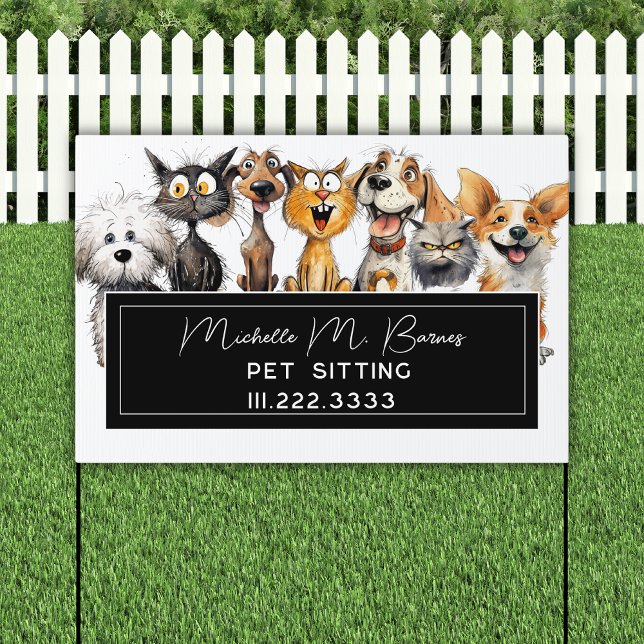  Crazy Cats Dogs Pet Sitter Professional Yarn Sign (Creator Uploaded)