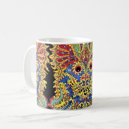 Crazy Cats Eyes Louis Wain Pattern Coffee Mug