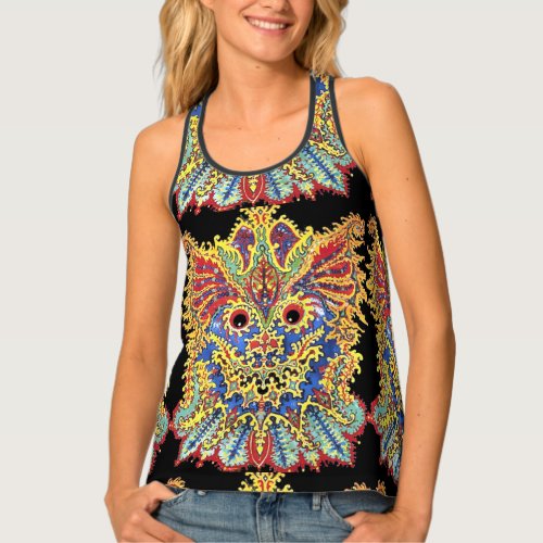 Crazy Cats Eyes Louis Wain Pattern Tank Top