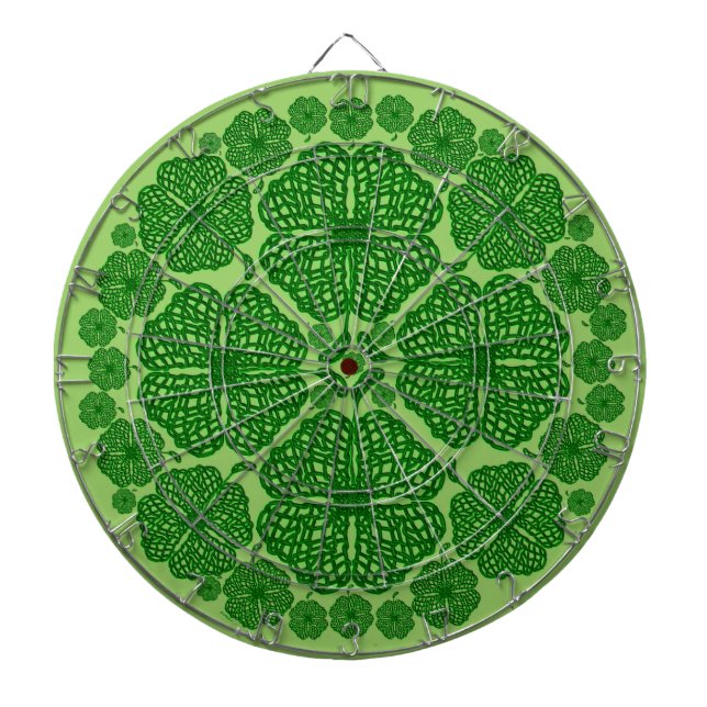 Crazy Celtic Clovers Dart Board (Front)