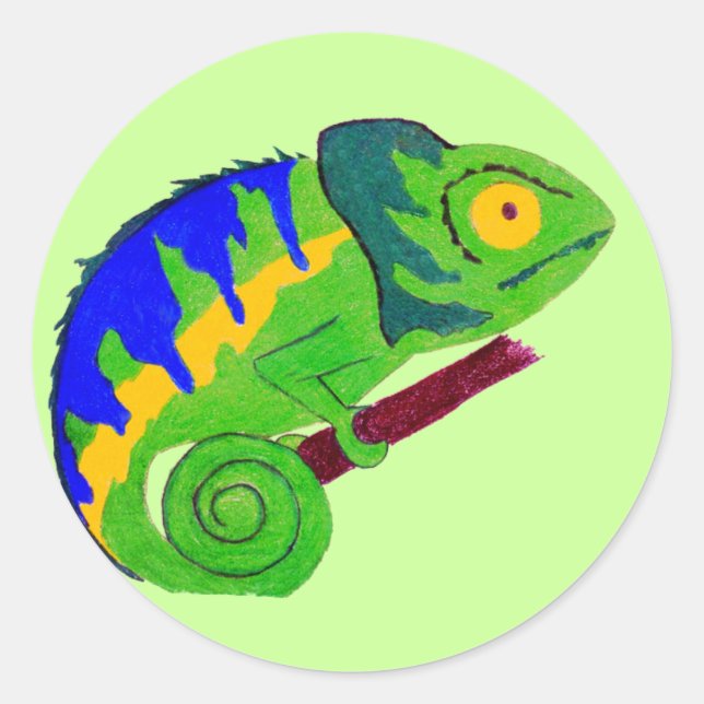 Crazy Chameleon Sticker (Front)