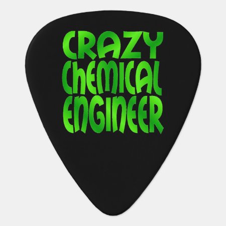 Crazy Chemical Engineer In Green Guitar Pick