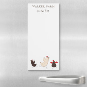 Crazy Chicken Farmhouse To Do List Magnetic Notepad