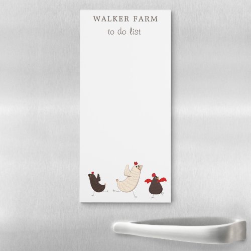 Crazy Chicken Farmhouse To Do List Magnetic Notepad
