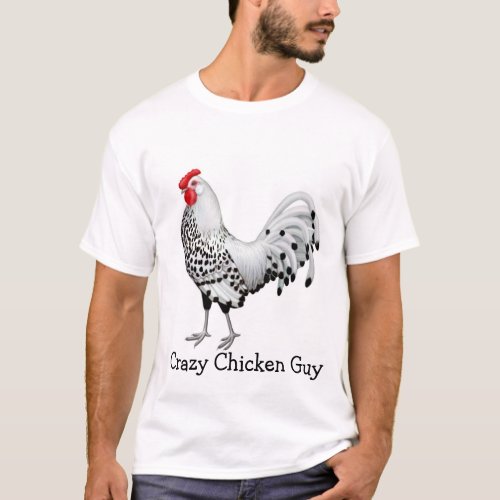 Crazy Chicken Guy Mens T_Shirt