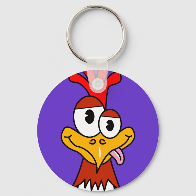 Crazy Chicken Keychain (Front)