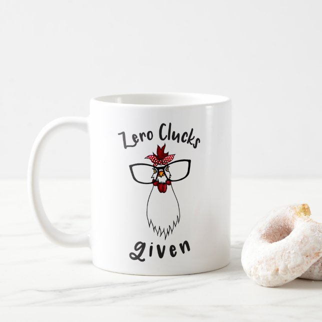 Crazy Chicken Lady Antisocial Farmer Farm Chickens Coffee Mug (With Donut)
