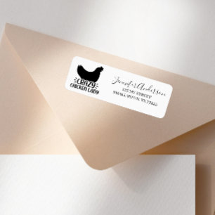 Crazy Chicken Lady Farm Fun Address Label