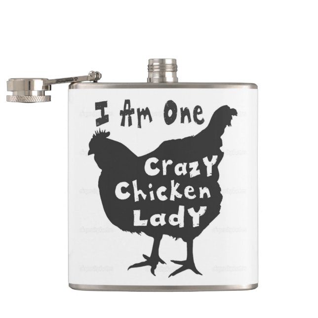 Crazy Chicken Lady Flask (Opened)