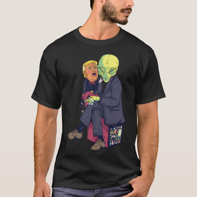 Crazy Chicken Lady Funny chickens illustration. T-Shirt (Front)