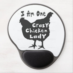 Crazy Chicken Lady Gel Mouse Pad