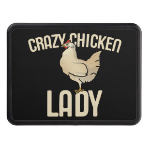 Crazy Chicken Lady Hitch Cover