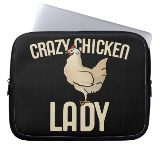 Crazy Chicken Lady Laptop Sleeve