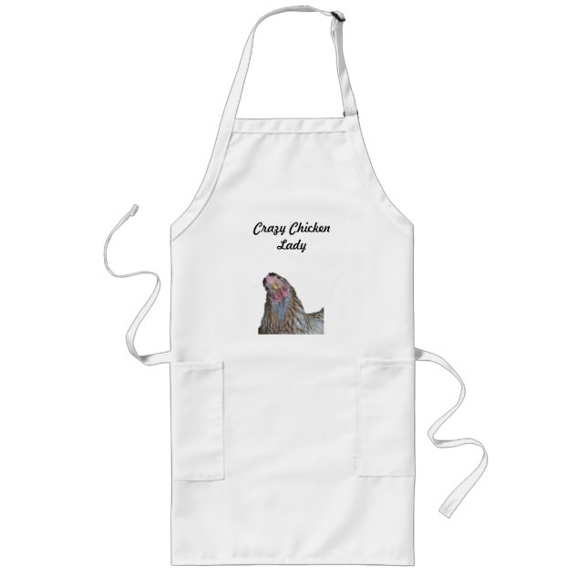Crazy Chicken Lady Long Apron (Front)