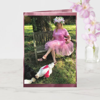 Crazy Chicken Lady PINK-  Happy Birthday Card