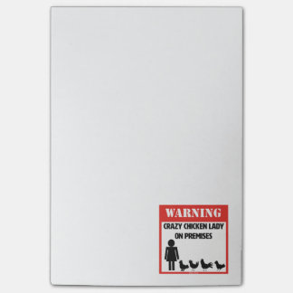 Crazy Chicken Lady Post-It Notes