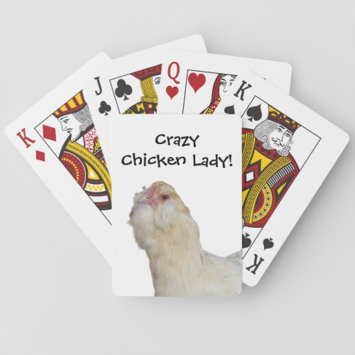 Crazy Chicken Lady Rare Wheaten Ameraucana Hen Playing Cards