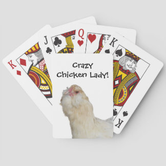 Crazy Chicken Lady! Rare Wheaten Ameraucana Hen Poker Cards