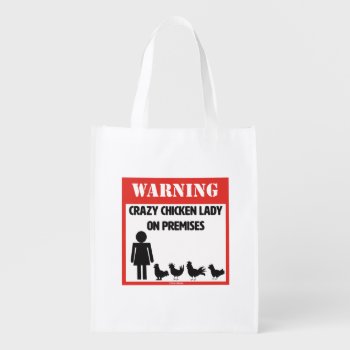 Crazy Chicken Lady Reusable Bag by ChickinBoots at Zazzle