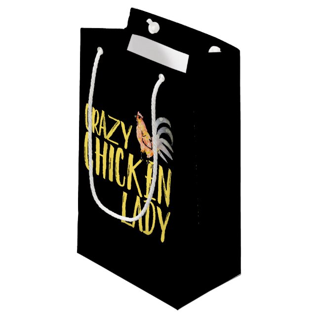 crazy chicken lady small gift bag (Front Angled)