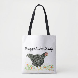 Crazy Chicken Lady Tote bag, Chicken Tote