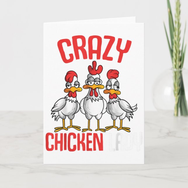 Crazy Chicken Lady Women _1  Card (Front)