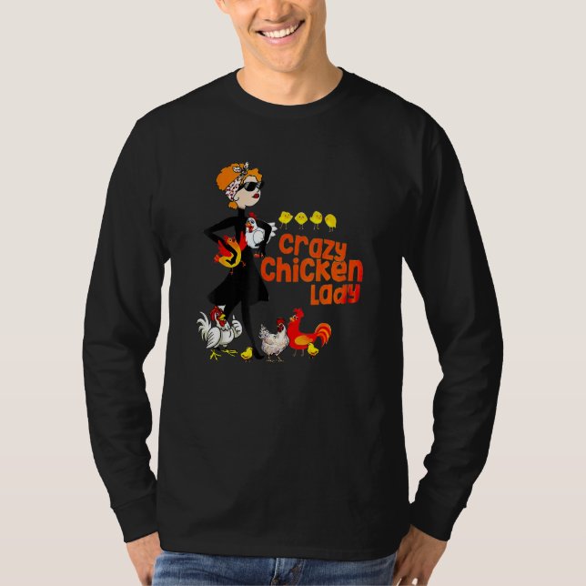 Crazy Chicken Lady Women T-Shirt (Front)