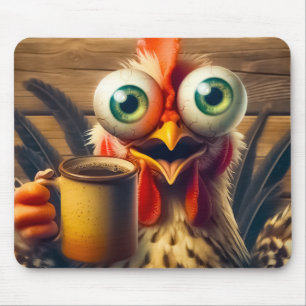 Crazy Chicken Mouse Pad