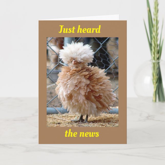 CRAZY CHICKEN SAYS HAPPY 10th BIRTHDAY! Card (Front)