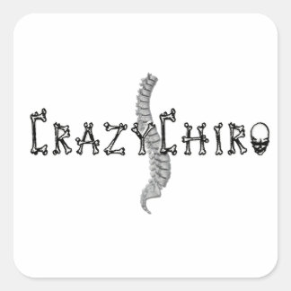Crazy Chiro - Revolution in Chiropractic Square Sticker