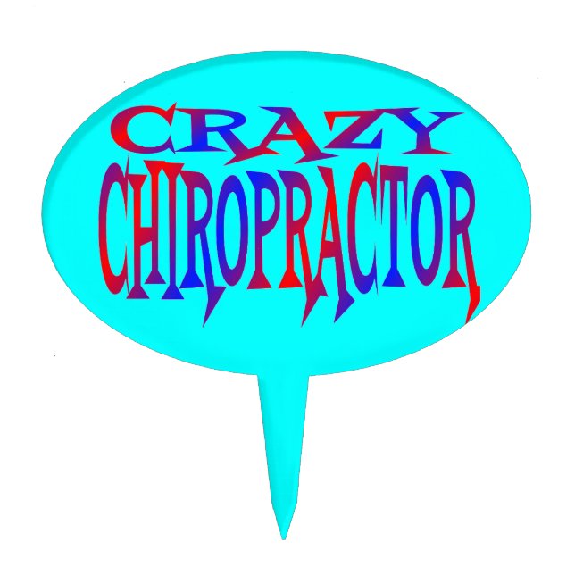 Crazy Chiropractor Cake Topper (Front)