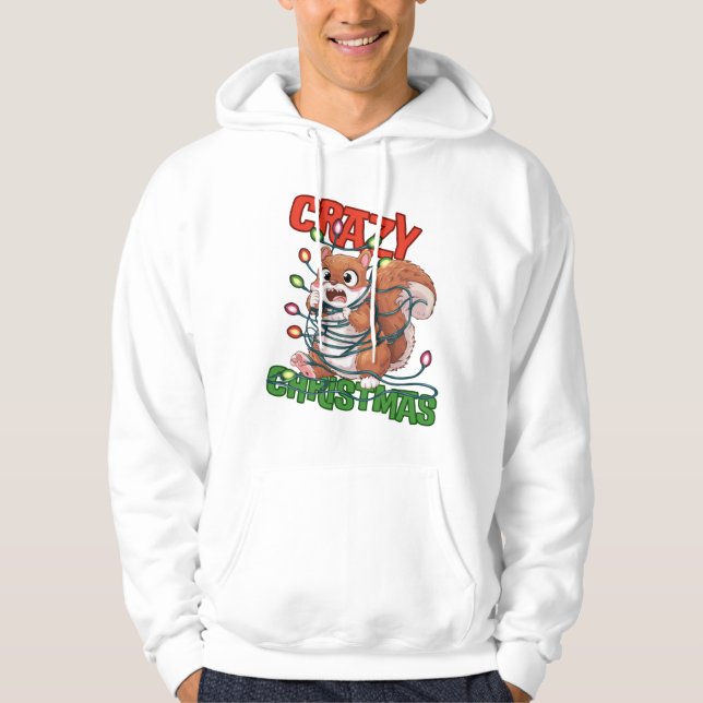 Crazy Christmas: Frustrated Squirrel Hoodie (Front)