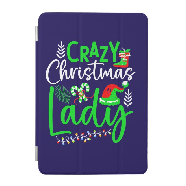 Crazy Christmas Lady-84653 iPad Mini Cover (Front)