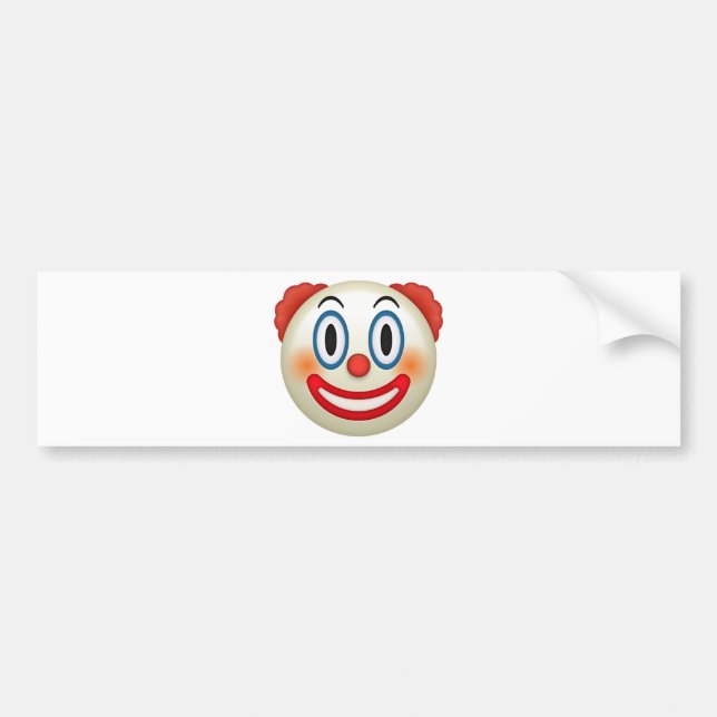 Crazy Clown Emoji Bumper Sticker (Front)