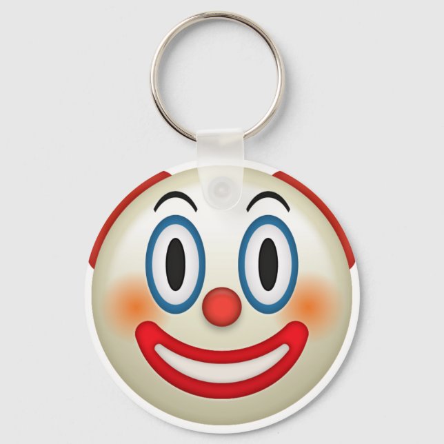Crazy Clown Emoji Keychain (Front)