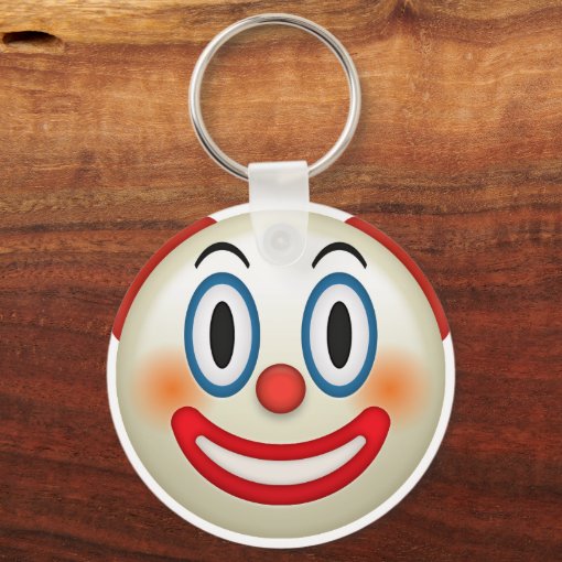 Crazy Clown Emoji Keychain Zazzle