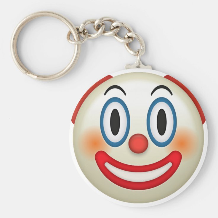 Crazy Clown Emoji Keychain Zazzle